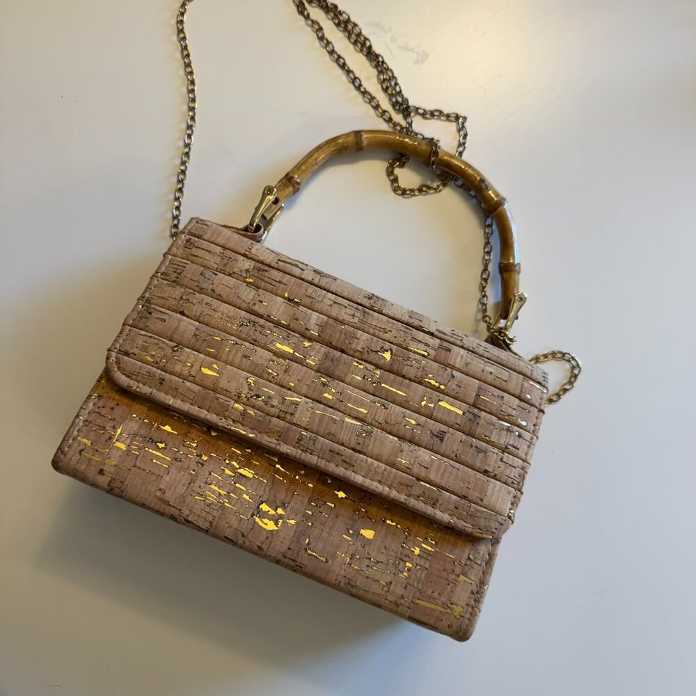 Small Lilly Pulitzer inspired Cork Crossbody Shoulder bag